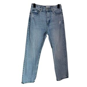 LOFT The Straight Jeans High Rise Light Wash Size 0